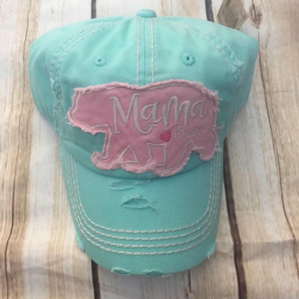 Mint Mama Bear Trucker Cap NWT